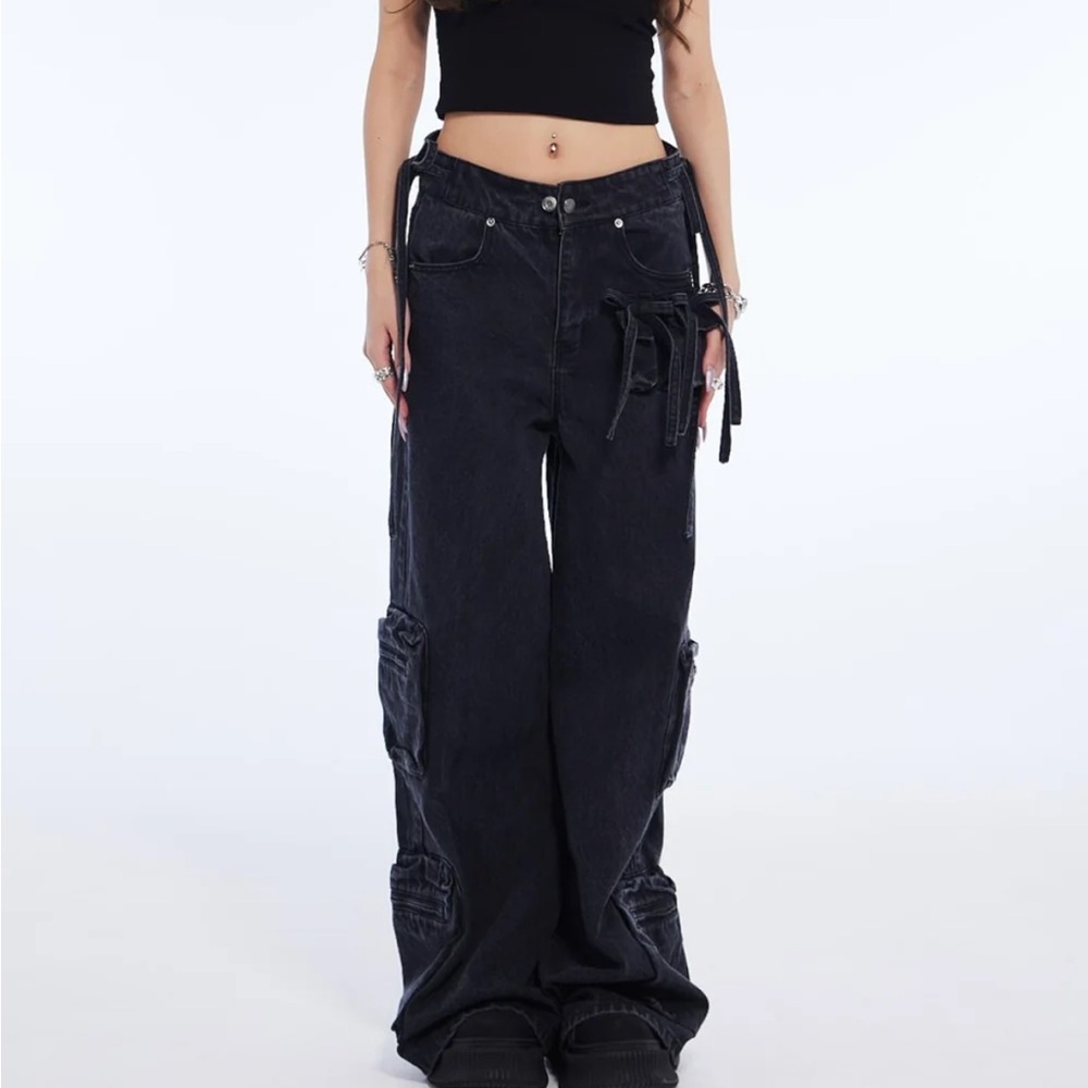 Japanese denim cargo pants